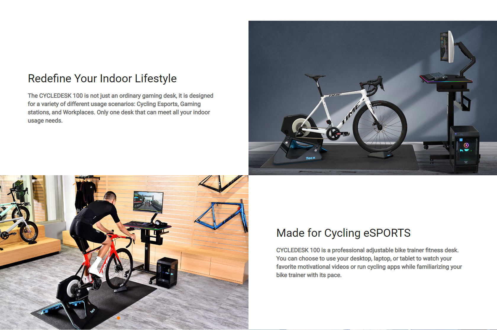 Cycledesk 100: Thermaltake bietet Radsportlern kompakten Gaming-Schreibtisch