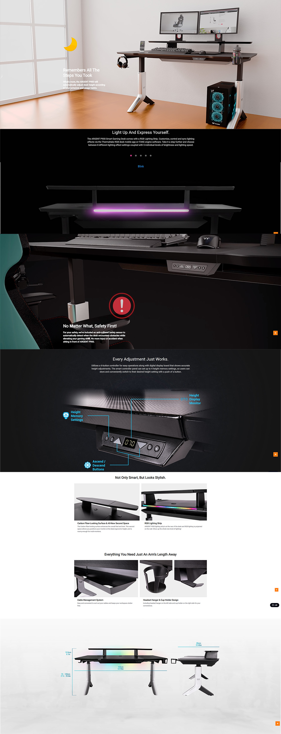 ARGENT P900 Smart Gaming Desk, Design by STUDIO F. A. PORSCHE